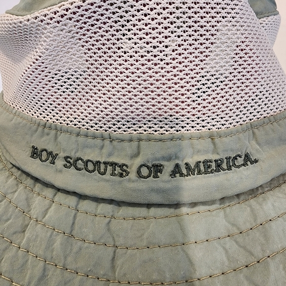 Boy Scouts Of America Kid's XXL Sage Green Floppy Mesh Breathable Sun Hat EUC - Picture 4 of 9
